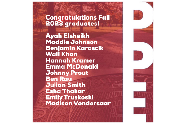 Fall 2023 PPE graduates