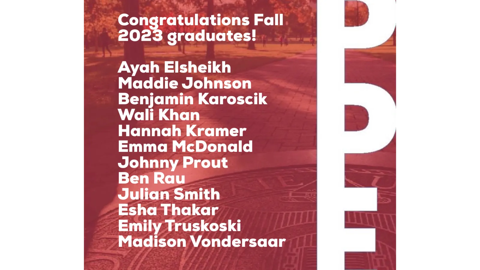 Fall 2023 PPE graduates