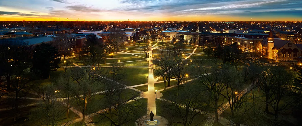 OSU Oval at Night, Looking to the Horizon
