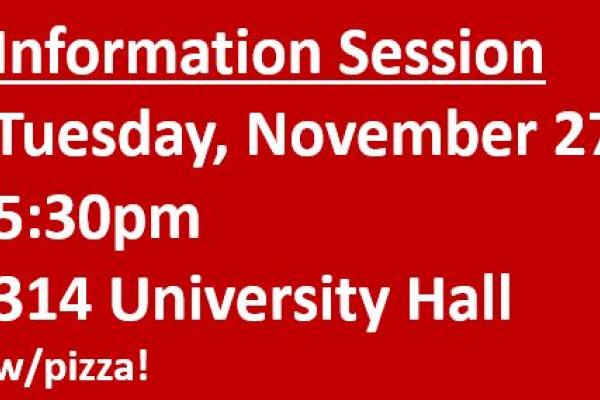 info session 11/27/2018