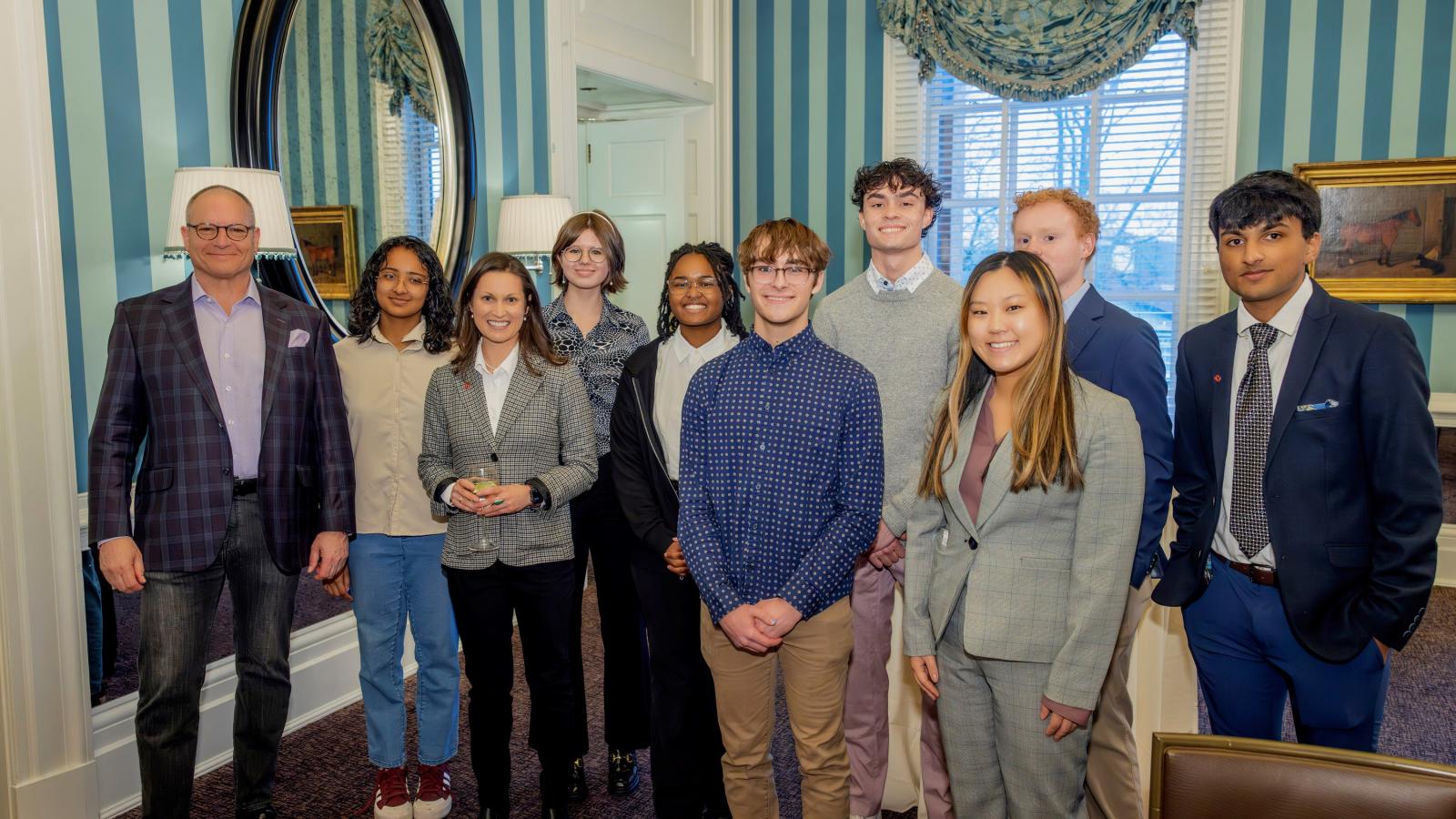 Students at New Albany event